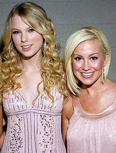 Taylor Swift and Kellie Pickler at an awards show