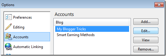 Select your Blog