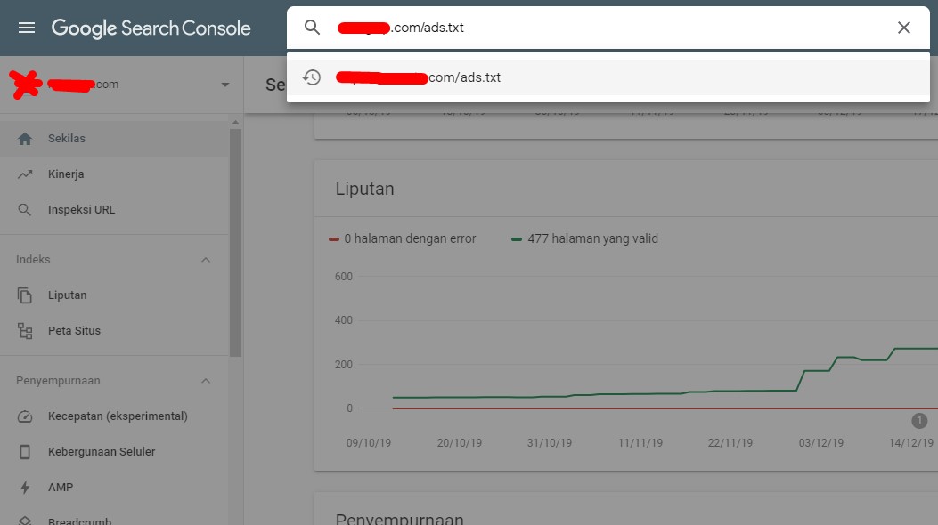 submit ads.txt ke google search console