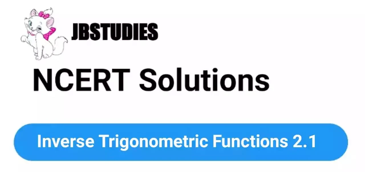 Solutions Class 12 maths Chapter-2 (Inverse Trigonometric Functions)Exercise 2.1