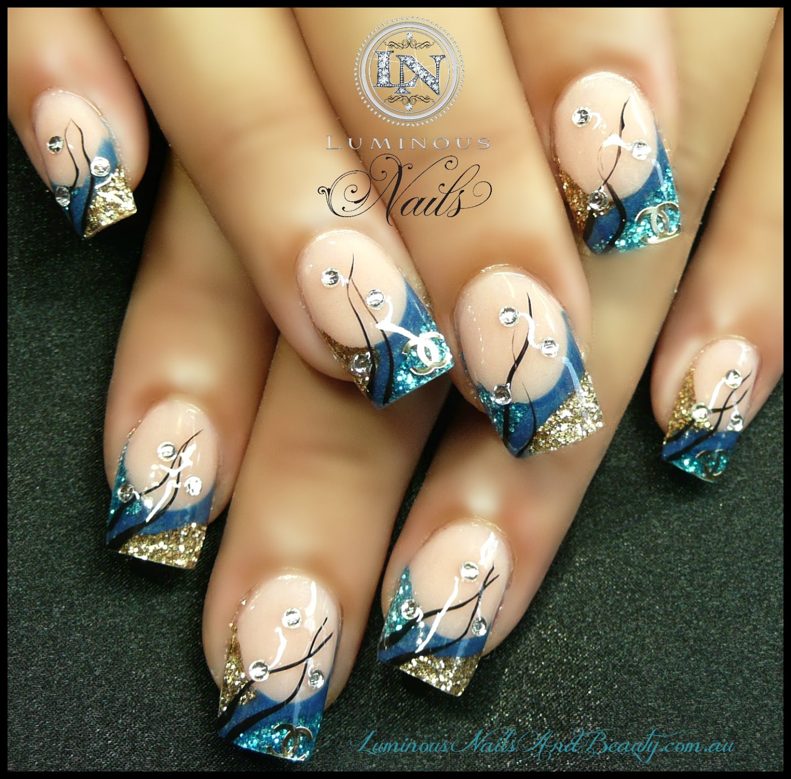 Glitter acrylic nails designs Glitter acrylic nails designs