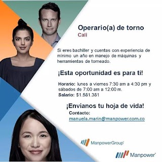 📂  Empleo en Cali hoy como OPERARIO DE TORNO 💼 |▷   #TrabajoSiHay