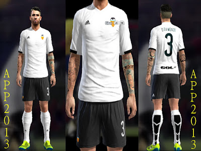 PES 2013 Valencia Home Kits 2015-16 by APP2013