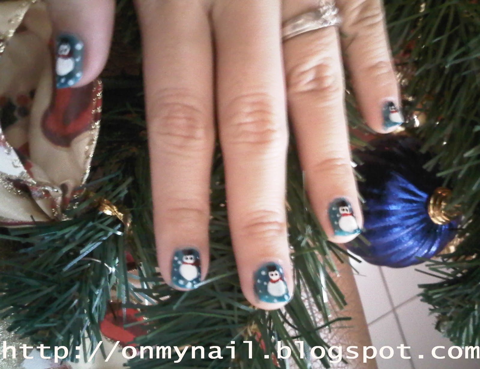 snowman nail art, christmas nail art