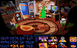 Day of the tentacle - Green tentacle bedroom