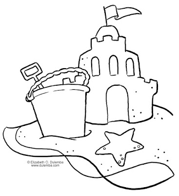 Sandcastle coloring pages