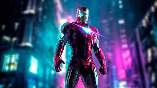 Iron Man Neon Art