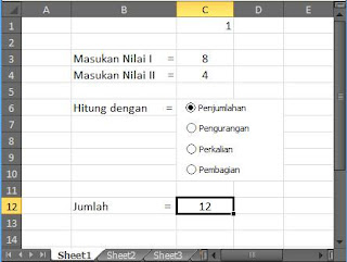cara 5 Penomoran Dengan OPTION BUTTON pada Excel