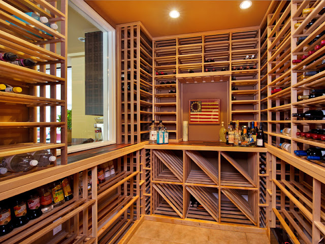 Photo of small wine room in the Bel Air modern residence