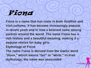 meaning of the name "Fiona"