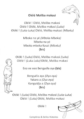 Olélé moliba makasi - berceuse pour les bébés- Paroles de la comptine africaine pour les enfants