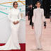  Frankie Bridge Wearing white Saint Laurent FW22 RTW to 2023 EE BAFTAs 