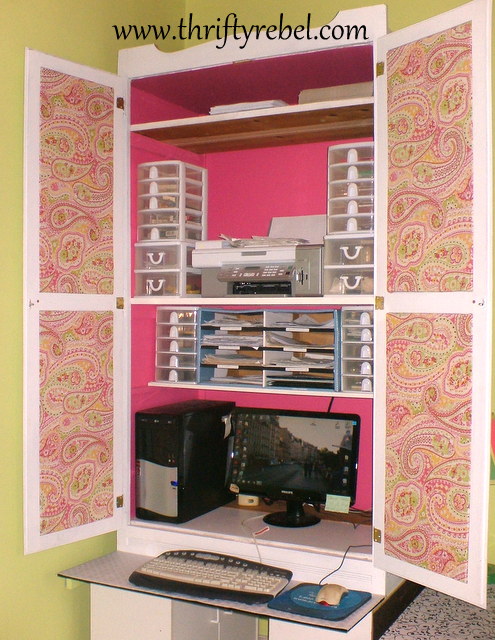 computer armoire plans