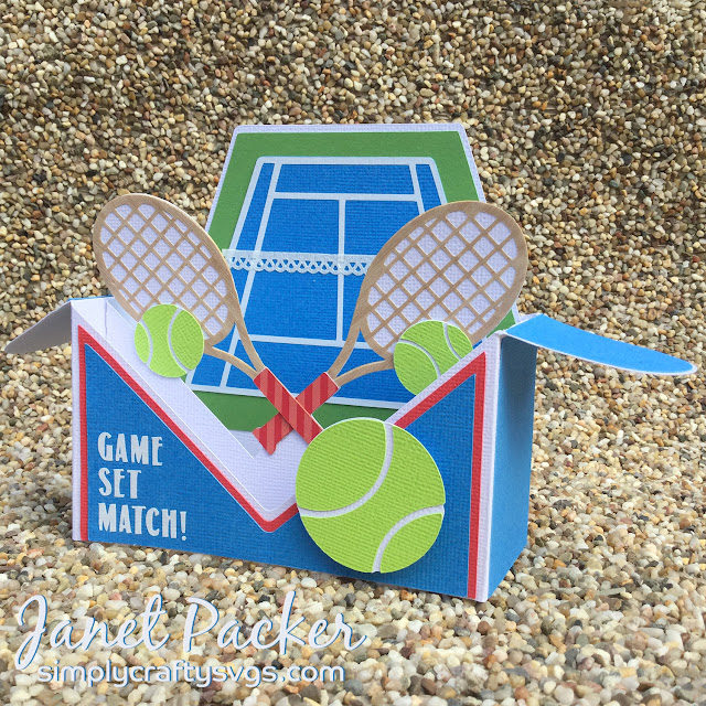 Wimbledon and USA Open Tennis Cards made by Janet Packer (Crafting Quine) from the "At The Ball Park Card' by Simply Crafty SVGs.