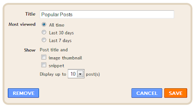 Customize Blogger's Official Popular Posts Widget