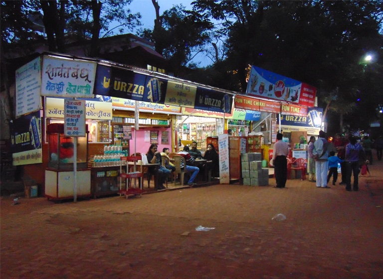 Local street food stall at matheran