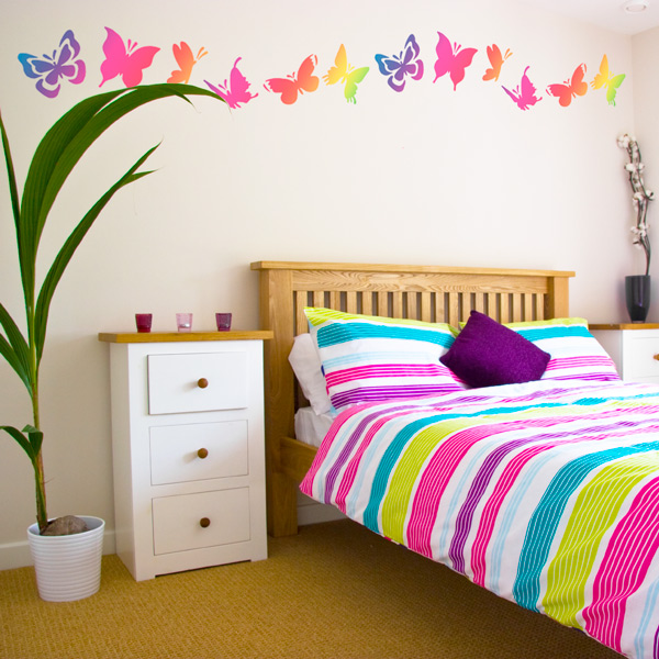 bedroom wall decor ideas diy Wall Decals Girls Bedroom Ideas | 600 x 600