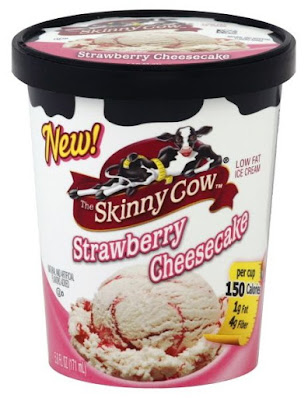 A tub of Skinny Cow Lowfat Ice Cream.