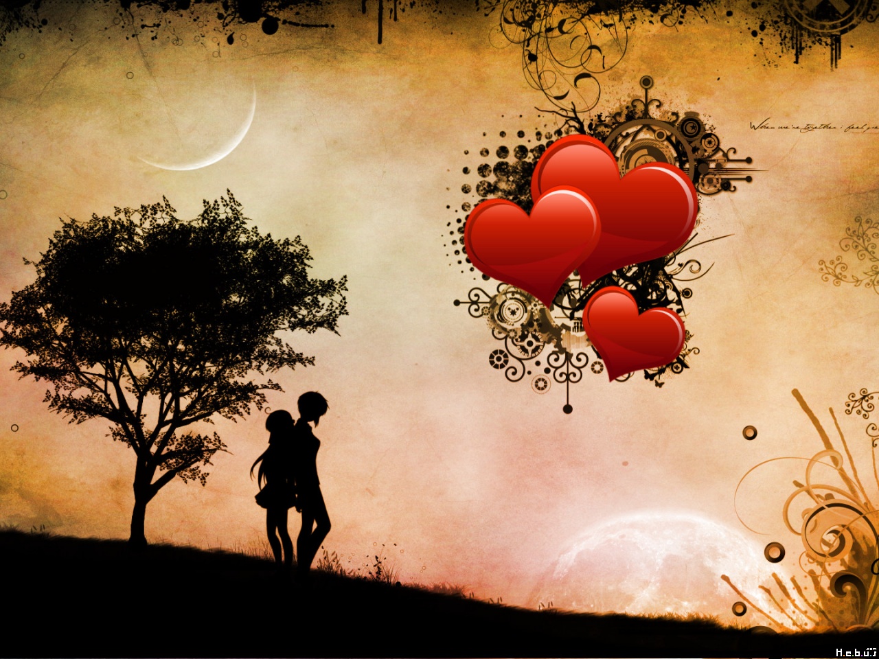 {-Sweet Love Heart Couple Kiss-} Full HD Wallpapers ...