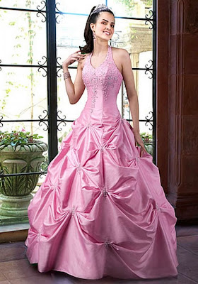 Pink rose wedding dress at Stevies Gowns