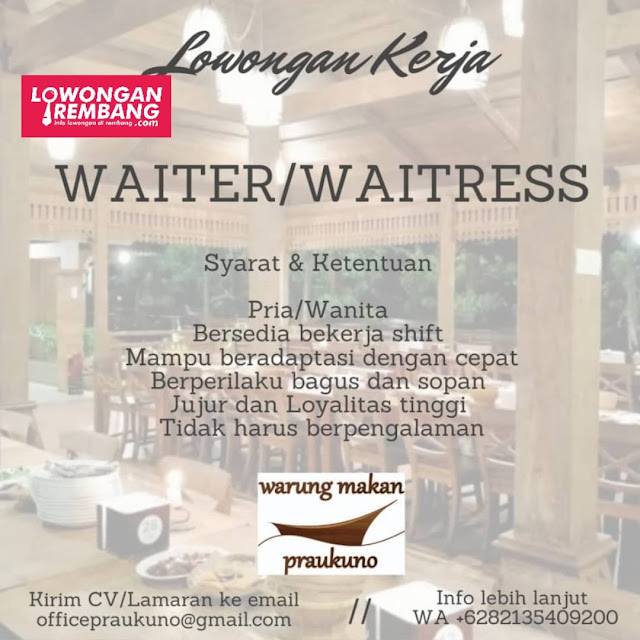 lowongan-kerja-waiter-praukuno-rembang