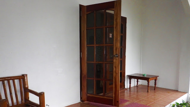 door of the next room's terrace viewed from an adjoining room at Sogod Bay Scuba Resort, Padre Burgos, Southern Leyte