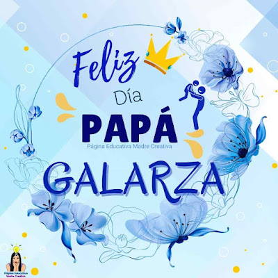 Solapín Feliz Día del Padre - Apellido Galarza para imprimir gratis