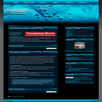 free blogger template convert css template to blogger Ice Bubble blogger template