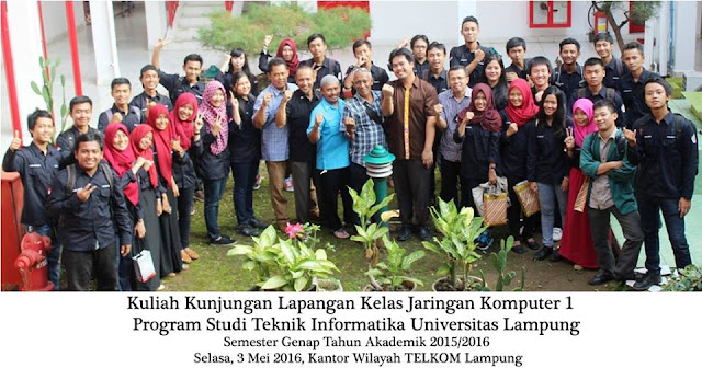 Kunjungan Mahasiswa Jurusan Teknik Informatika Universitas Lampung Ke Kantor TELKOM Wilayah Lampung