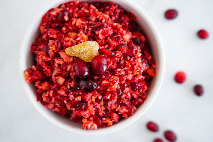 bowl fresh cranberry relish