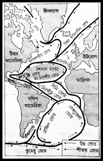 আটলান্টিক মহাসাগরের সমুদ্র স্রোতের বন্টন