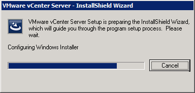 VMware vCenter Server - InstallShield - Configuring Windows Installer