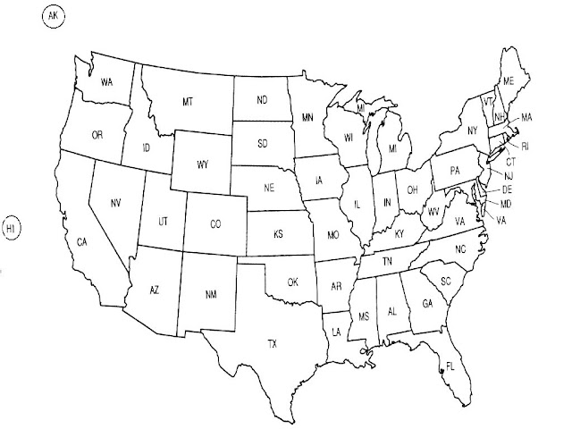 Map Of United States Abbreviations 