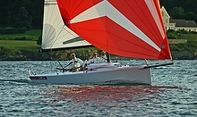 J/70 sailing with girls off Newport, RI