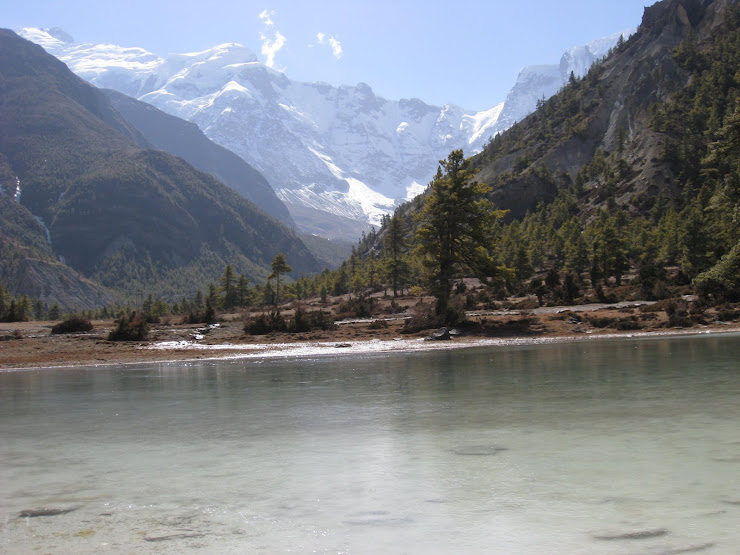 The Ice lake front of annapurna 4..