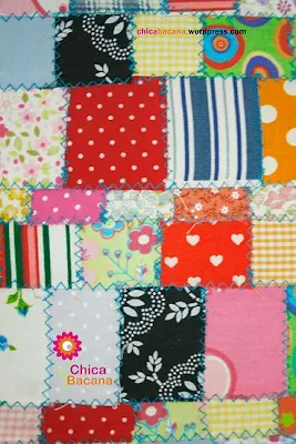 patchwork com restinhos de tecido Chicabana