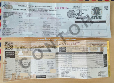 Contoh Foto STNK Persyaratan Daftar Grab