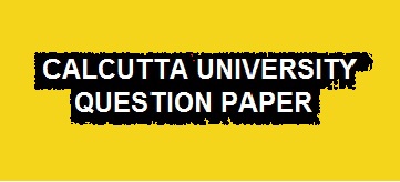 Calcutta University Question Paper