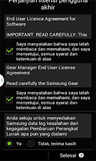 Samsung Galaxy Note 3 Connections License Agreement