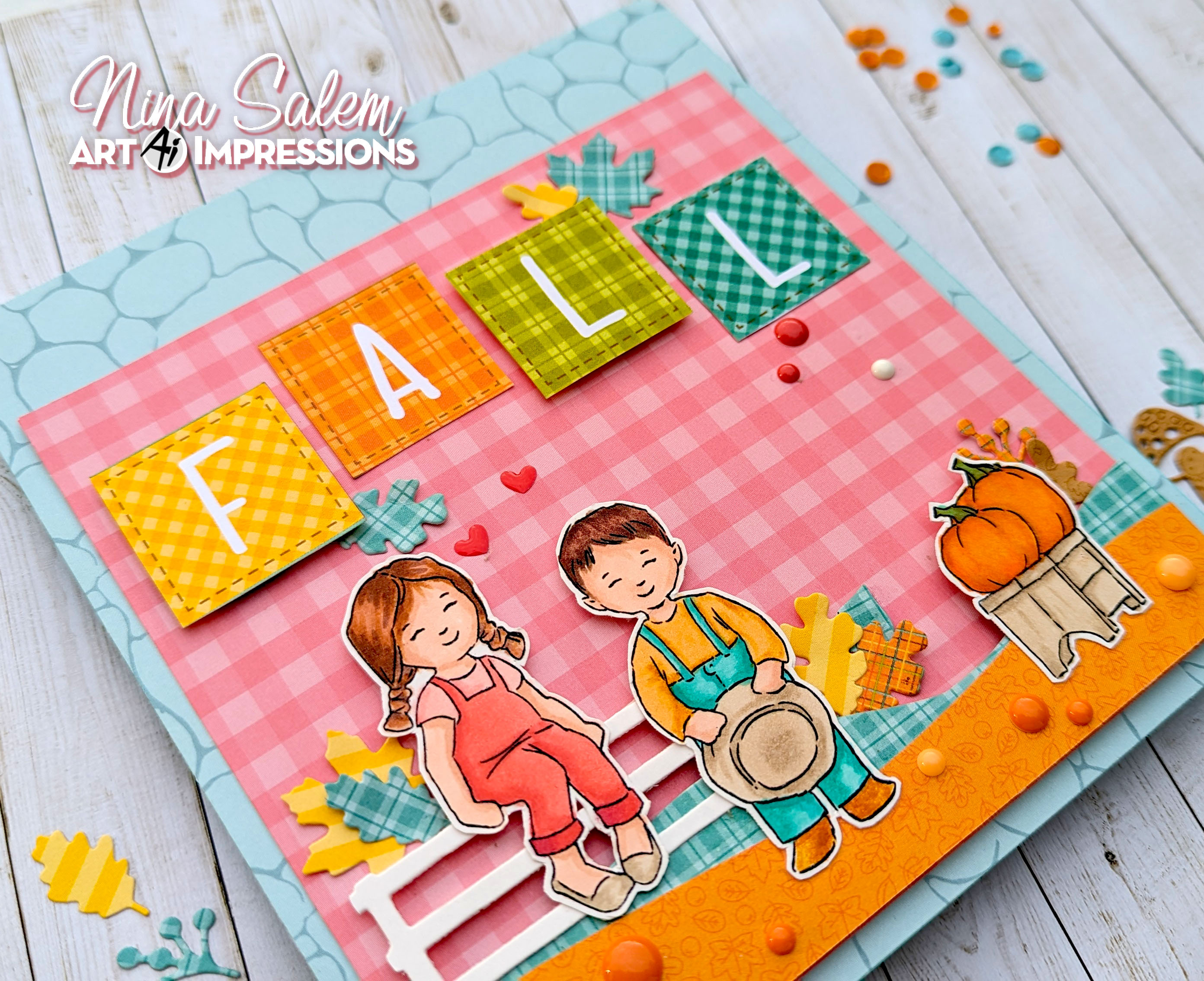 Art Impressions Blog: Fall Mini Scrapbook Layout Page by Nina