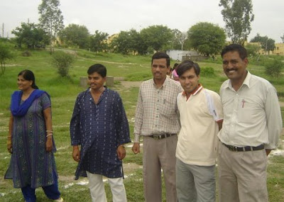 Kedar ji, HIndi teacher JNVR and Renu madan, librarian