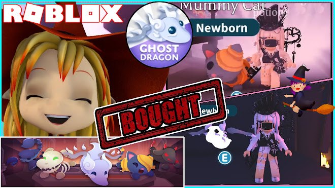 ROBLOX ADOPT ME! GETTING GHOST DRAGON, ALL PETS AND ITEMS IN HALLOWEEN UPDATE 2021