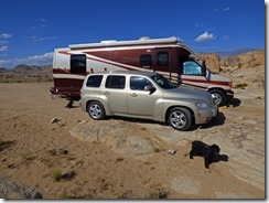 Our Boondocking Spot at Alabama Hills near Lone Pine CA