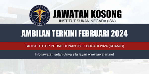 Jawatan Kosong Institut Sukan Negara (ISN) 2024