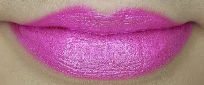 Avon mark. Epic Lipstick in Fearless Fuchsia and Epic Transformers Lipstick in HolograFX lip swatch