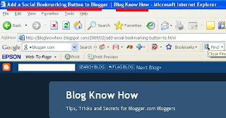 How Your Blogger Title Tags are viewed in your browser with change