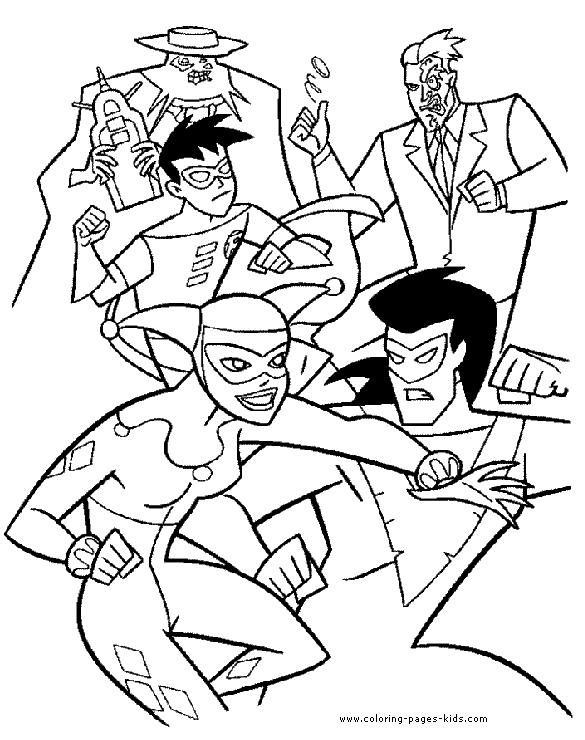 Cartoons Coloring Pages: Batman and Robin Coloring Pages