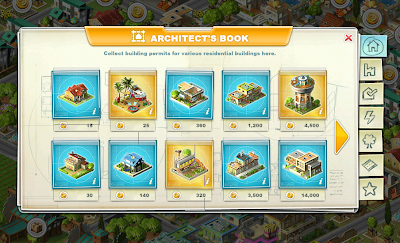 rising cities game's building menu