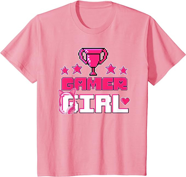 Pink Gamer Girl T-Shirt, Pink  Women Gamer T-Shirt , Gifts For Gamer Girls