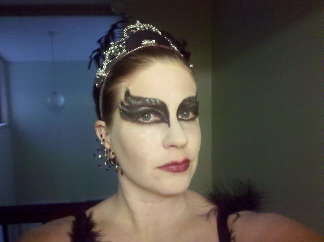 I went as the Black Swan My girlfriend was going to be the White Swan and